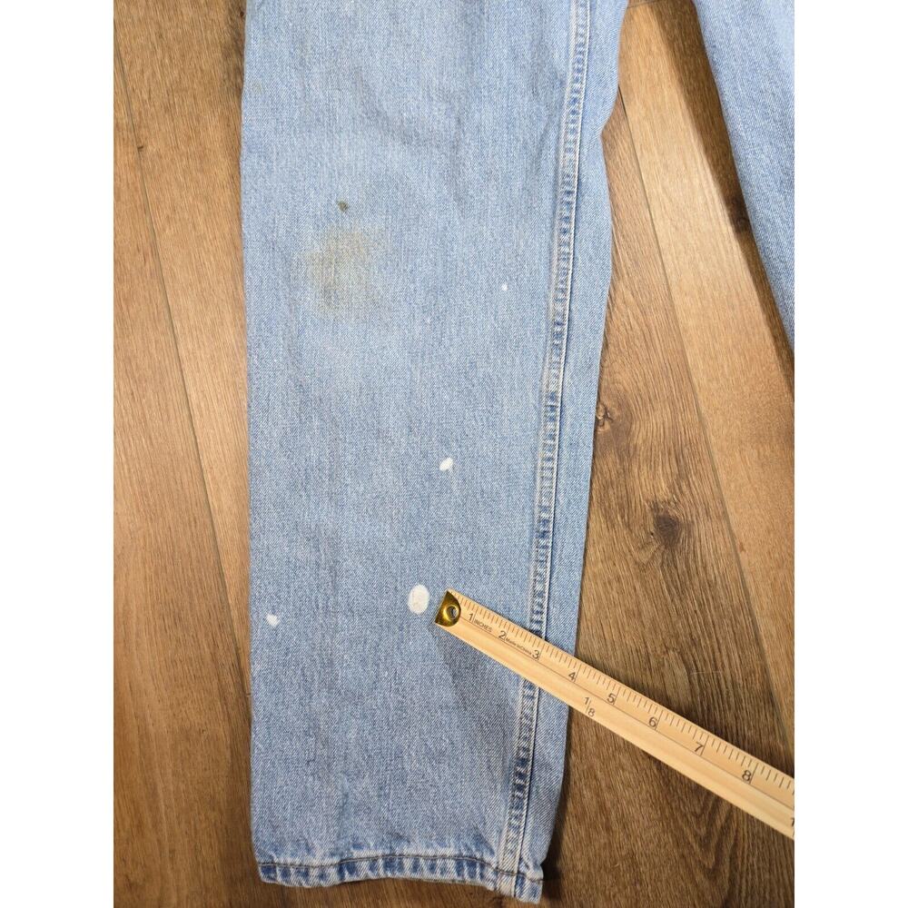 Vintage 90s Levi’s 550 Relaxed Fit Denim Jeans Mens 38x32 Blue Grunge Paint - Picture 4 of 14